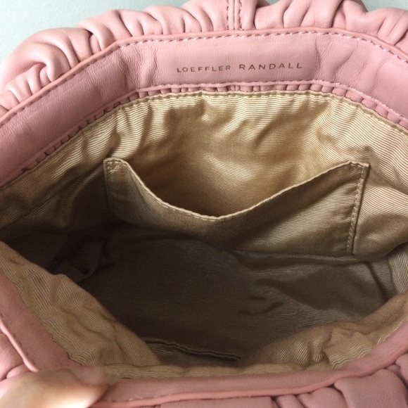 NWOT Loeffler Randall Analeigh Ballet Pink Leather Ruched Clutch - Picture 10 of 12